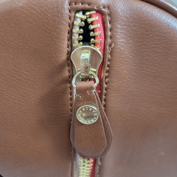 Steve Madden Brown Faux Leather Backpack with Red Tassel main image 4